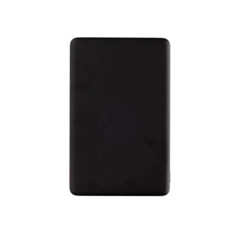 5.000 mAh ultra thin powerbank with 5W magnetic wireless charger where the case is made out of RCS certified recycled aluminum and recycled ABS plastic. RCS (Recycled Claim Standard) is a standard to verify the recycled content of a product throughout the whole supply chain. Total recycled content: 23 % based on total item weight. The powerbank contains a long lasting grade A 5.000 mAh lithium polymer battery. The power indicators will indicate the remaining energy level so you always know when to re-charge.; Type-C Input 5V/2.4A; USB C output:5V/2A.4A Item and accessories PVC free. Including RCS certified recycled TPE charging cable. Packed in FSC® mix packaging.<br /><br />WirelessCharging: true<br />PowerbankCapacity: 5000<br />PVC free: true
