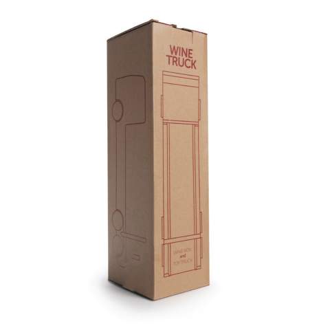 Rackpack Wine Truck: Weinkiste und Spielzeug Truck in einem. Der Rackpack Winetruck ist ein schönes Geschenk für jeden Genießer! Und wenn die Flasche aus dem Weintruck entfernt wird, haben Sie ein cooles Designerspielzeug für Kinder und Junggebliebene! Ein ideales Geschenk für Geschäftspartner mit Kindern. Rackpack: eine Wein-Geschenkbox aus FSC 100% zertifiziertes Holz mit einem neuen, zweiten Leben! • geeignet für eine Flasche Wein • 8-10 mm Kiefernholz • Wein nicht inklusive. Wird einzeln in einem Kraftkarton geliefert.