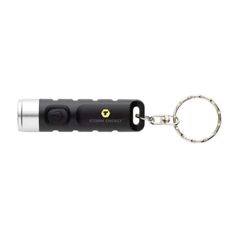 Oplaadbare USB-sleutelhangerzaklamp gemaakt van RCS-gerecycled ABS.  De sleutelhanger met 1 LED ondersteunt maximaal 3 uur gebruik na één keer opladen. Wanneer hij leeg is, kan hij eenvoudig worden opgeladen via de type C-ingang. Met 155 mAh-batterij. De zaklamp heeft 3 lichtmodi (sterk, medium en knipperend) Straalafstand tot 10 meter. Verpakt in kunststof FSC mixdoos. Totaal gerecycled materiaal: 33% op basis van het totale gewicht van het artikel. RCS-certificering zorgt voor een volledig gecertificeerde toeleveringsketen van de gerecyclede materialen. PVC-vrij. Inclusief gerecyclede TPE type C laadkabel.<br /><br />Lightsource: LED<br />LightsourceQty: 1<br />PVC free: true