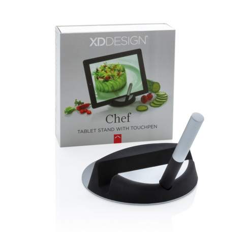 Chef ist der praktische Tabletständer für alle kreativen Köche. Der strapazierfähige Touchpen erlaubt eine einfache Bedienung in der Küche ohne Spuren auf dem Tablet zu hinterlassen. Geschütztes Design®