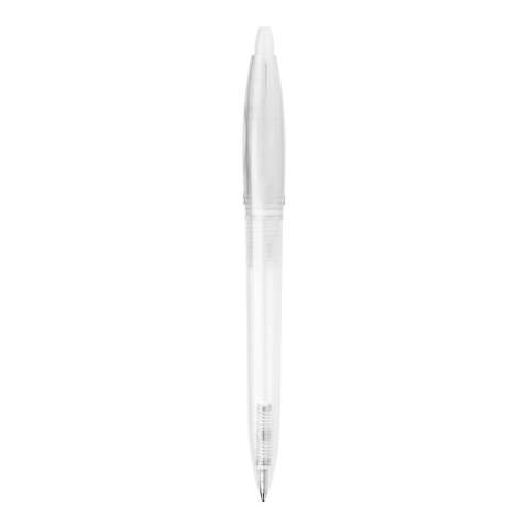 Stylo bille transparent Bio-S! avec corps transparent et clip coloré. Sa cartouche X20 écrit jusqu’à 2.5km, écriture par défaut bleue. Fabriqué en PLA qui est un matériau biodégradable. C'est un très bon choix promotionnel et écologique. Le stylo est fabriqué en Europe. À partir de 5.000 pièces, vous pouvez choisir vos propres couleurs.