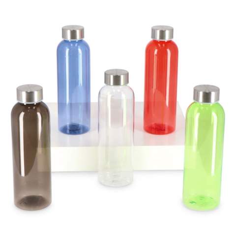 Cette bouteille d'eau légère et colorée est parfaite pour s'hydrater en déplacement. Fabriquée à partir de PET recyclé durable, elle offre un moyen écologique et élégant de se rafraîchir tout au long de la journée.