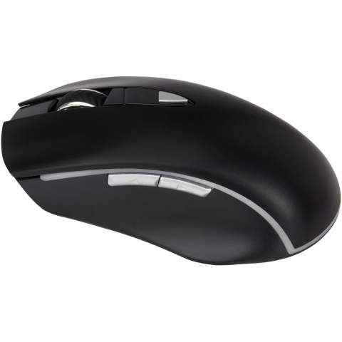 Ergonomic wireless mouse that fits the palm of the hand perfectly. Great wrist support for long hours of working/gaming. The mouse has 3 DPI settings (800/1200/1600) for all sensitivity requirements. The built-in 400mAh rechargable li-on battery provides up to 20 hours of use with LED ON. When decorated with laser engraving the logo will light up and shine.