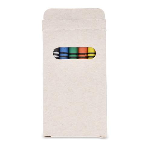 Un ensemble de 6 crayons gras de couleur, emballés dans une boîte en brique de lait recyclé. Idéal pour les projets créatifs à la maison, à l'école ou en déplacement, ce set est parfait pour les enfants, et les plus grands, qui aiment dessiner. L'impression numérique écologique constitue une option durable et fois amusante, un choix judicieux pour tout artiste.