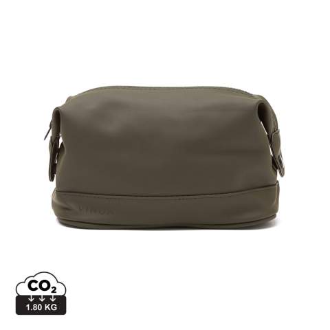 Hier kommt eine Kosmetiktasche, die nicht nur praktisch und handlich ist, sondern auch ein minimalistisches und modernes Design aufweist. Die Tasche besteht aus einem wasserabweisenden PU-Material, sodass Sie sich nicht um den Inhalt sorgen müssen. Die Tasche schließt mit einem Reißverschluss und ist ideal für unterwegs.