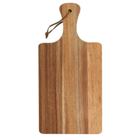 Made from high-quality acacia wood, this versatile board is ideal for cutting and serving snacks. Durable and stylish, it offers both functionality and a touch of elegance to any kitchen.