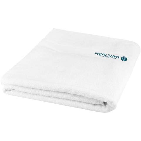 High quality and sustainable 450 g/m² towel that is delightfully thick, silky, and super soft to the skin. This item is certified STANDARD 100 by OEKO-TEX®. It guarantees that the textile product has been manufactured using sustainable processes under environmentally friendly and socially responsible working conditions and is free from harmful chemicals or synthetic materials. Available in a variety of beautiful colours to refine any home or hotel bathroom. The towel is dyed with a waterless dyeing process that reduces freshwater demand and prevents the large volumes of polluted water that are typical of water-based dyeing processes. Towel size: 100x180 cm. Made in Europe.
