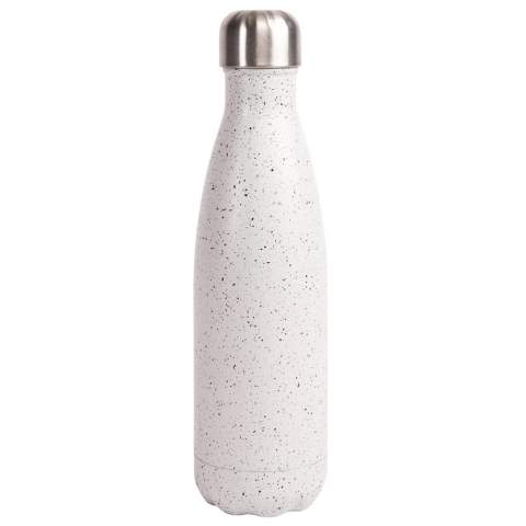 Sagaforms stilvollste Flasche in Schwarz und Weiß. Die fortschrittliche Vakuumkonstruktion mit zwei Stahlwänden und einer Kupferbeschichtung sorgt für eine hervorragende Isolierung ohne Kondensation. Die Flasche kann Getränke bis zu 24 Stunden lang eiskalt oder bis zu 12 Stunden lang heiß halten.