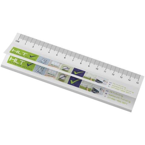 Sticky-Mate® sticky notes with self-adhesive 80 g/m2 recycled paper. These sticky notes feature a printed 15 cm ruler on each page, perfect for quick measurements and note-taking. Available in 2 sizes (25/50 sheets).