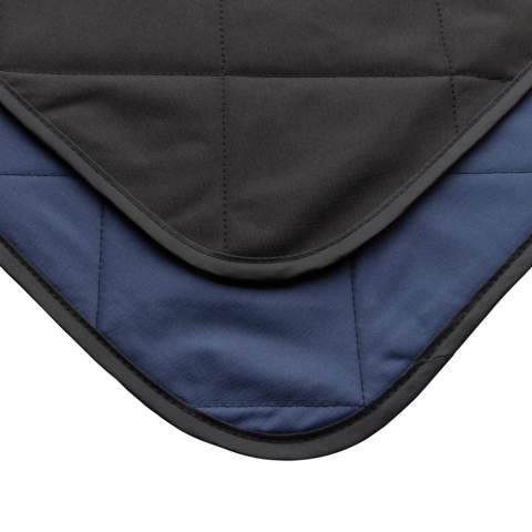 This beautiful quilted picnic blanket features 100% recycled PET materials. The large pocket on the front displays your logo proud and will make carrying your essentials a breeze. The blanket measures 145 x130 cm unfolded. Incorporating the AWARE™ tracer that validates the genuine use of recycled materials. 2% of proceeds of each Impact product sold will be donated to Water.org.