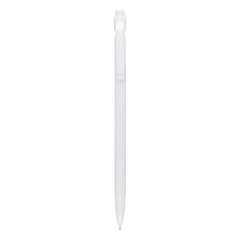 A mechanical propelling pencil (0,7mm) with push mechanism and eraser. Available in multiple colours. Easy to refill.