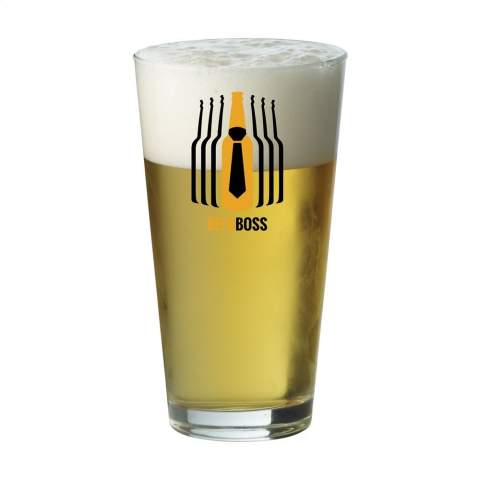 Bierglas met een iconische vorm, in een handzaam formaat. Geschikt voor horeca en verenigingen. Inhoud 340 ml. Made in Europe.