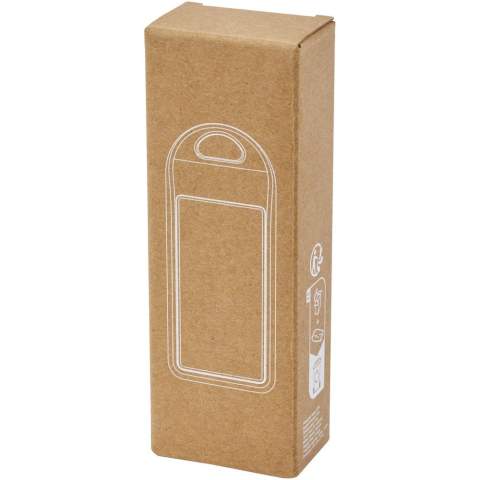 RCS-recycelter 3W Bluetooth® Lautsprecher, der Musik, Podcasts usw. von jedem Bluetooth® fähigen Gerät abspielt und damit ein idealer Begleiter für jede Gelegenheit ist. Dank des mitgelieferten Karabiners lässt sich der Lautsprecher leicht an einem Rucksack befestigen, und die Schutzklasse IPX4 schützt ihn vor gelegentlichem Regen. Genießen Sie dank des 300 mAh Li-Ionen Akkus bis zu 1,5 Stunden Musik bei maximaler Lautstärke. Die Ladezeit beträgt 1,5 Stunden. Bluetooth® 5.0 mit einer Reichweite von ca. 10 Metern. Im Lieferumfang enthalten sind ein Benutzerhandbuch, ein Karabiner, ein 50 cm langes USB-A-auf-Typ-C-Ladekabel, verpackt in einer zu 100 % recycelten Box.