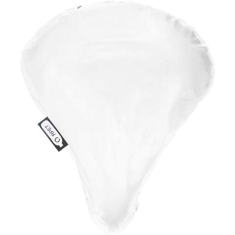 Reusable and lightweight bicycle saddle cover made of recycled PET, with an elastic band to fit on most bicycle saddles. The cover protects the saddle from dirt and moisture (not 100% waterproof).