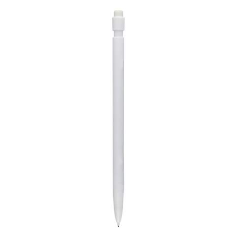 A mechanical propelling pencil (0,7mm) with push mechanism and eraser. Available in multiple colours. Easy to refill.
