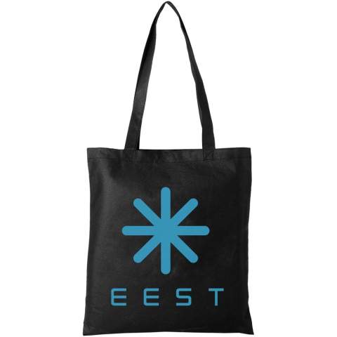 Vous avez besoin d'un bon sac pour une foire ou une conférence ? Le grand sac shopping non tissé Zeus est une option parfaite. Son design fin en fait un modèle élégant et adapté au transport d'articles légers comme un cahier et un stylo. Les poignées mesurent 29 cm de long et sont donc faciles à porter à l'épaule. Peut supporter jusqu'à 5 kg.