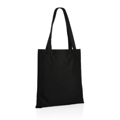 No greenwashing, but telling a true story about sustainability! This Impact 190T RPET tote bag is made with AWARE™ tracer. With AWARE™, the use of genuine recycled fabric materials and water reduction impact claims are guaranteed, by using the AWARE disruptive physical tracer and blockchain technology. Save water and use genuine recycled fabrics. With the focus on water 2% of proceeds of each Impact product sold will be donated to Water.org. The 190T RPET polyester tote bag is super lightweight to take anywhere on the go. This bag has reused 3 PET bottles (500ml). Water savings are based on figures when compared to conventional fibre. This calculated indication is based on reliable LCA data as published by Textile Exchange in their Material Snapshots 2016.<br /><br />PVC free: true