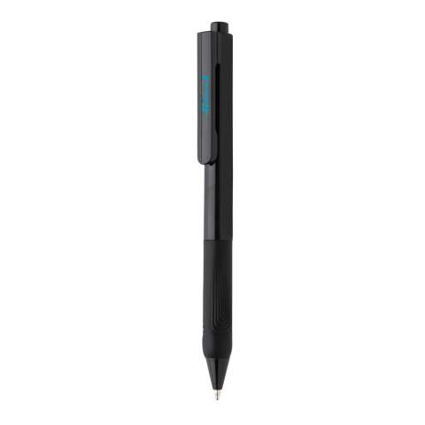 Stylo à bille rétractable en plastique avec grip en silicone pour un confort d’écriture. Encre bleue Dokumental® de fabrication allemande pour +/- 1200m d’écriture et bille en carbure de tungstène assurant une écriture régulière.