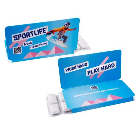 Sportlife 12 Chewing gum blister with sugar free chewing gum full colour printed