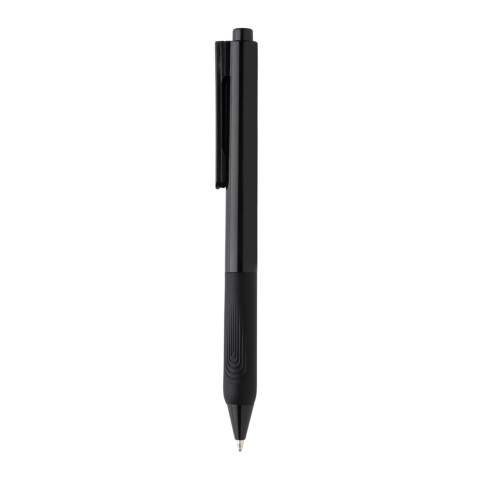 Stylo à bille rétractable en plastique avec grip en silicone pour un confort d’écriture. Encre bleue Dokumental® de fabrication allemande pour +/- 1200m d’écriture et bille en carbure de tungstène assurant une écriture régulière.