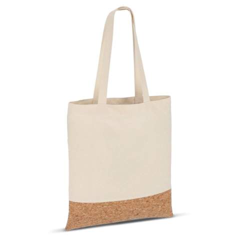 Made from 170g/m² cotton and cork, this durable carrier bag has a maximum carry weight of 10kg. Ideal for everyday use.
