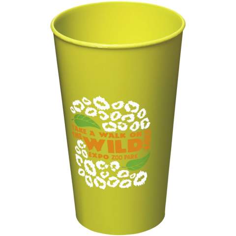 Single-wall plastic tumbler. A budget-friendly choice for reusable drink cups. Volume capacity is 375 ml. Made in the UK.
