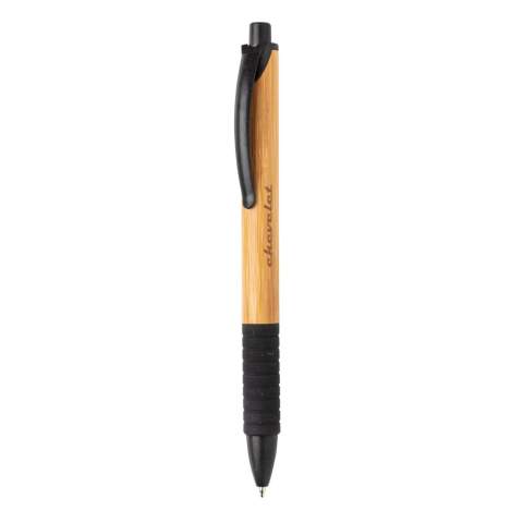 Dieser Stift kombiniert zwei nachhaltige Materialien, denn er besteht aus Bambus in Verbindung mit Weizenstroh-Details. Mit blauschreibender Dokumentalmine für bis zu 1.200m und TC-Ball für ein sanftes Schreibgefühl. Der Schaft aus 100% Bambus, die WheatStraw Komponente zu 60% aus Weizenstroh und 40% ABS.