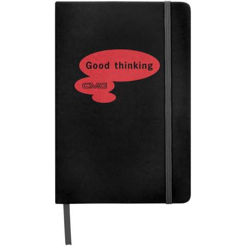 Le carnet Spectrum n'est pas seulement un élément essentiel du bureau, mais aussi une excellente occasion de promouvoir votre marque. Le carnet avec couverture en carton possède une couverture rigide et 96 feuilles lignées de 60 g/m², idéales pour noter des idées rapides ou de longues notes. Le format A5 est pratique car il se glisse facilement dans un sac.