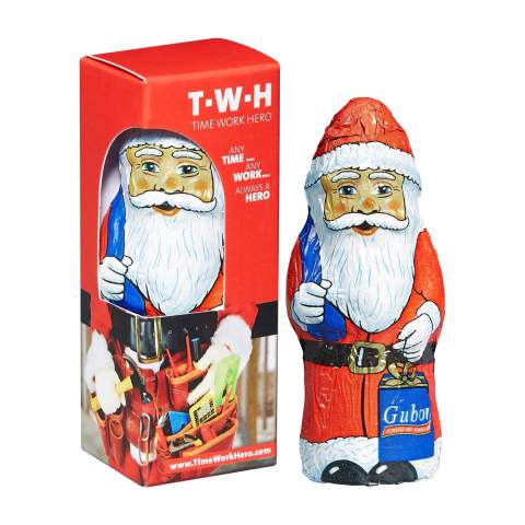 Geschenkbox mit Schokoladen-Weihnachtsmann