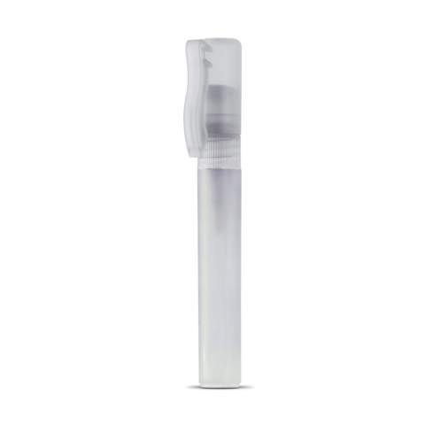 Vaporisateur de 8mL , avec solution nettoyante pour les mains à base d'alcool (62%). Il existe en une multitude de couleurs. Tous nos produits cosmetiques sont enregistrés chez CPNP Bruxelles. 