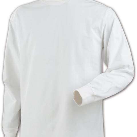 T-shirt met rolkraag, met verstevigingen in elastaan aan de kraag, manchetten en zijsplitjes. Oeko-Tex 100 gecertificeerd.