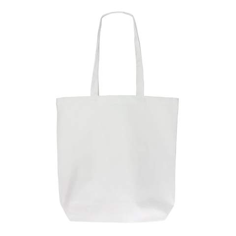 Ce sac durable est fabriqué en coton biologique 270g/m², avec de longues poignées et un soufflet au bas du sac pour une plus grande capacité. Il est idéal pour un usage quotidien, pour faire des courses ou pour transporter des objets essentiels lors de vos déplacements.