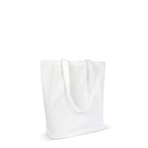 Ce sac durable est fabriqué en coton biologique 270g/m², avec de longues poignées et un soufflet au bas du sac pour une plus grande capacité. Il est idéal pour un usage quotidien, pour faire des courses ou pour transporter des objets essentiels lors de vos déplacements.