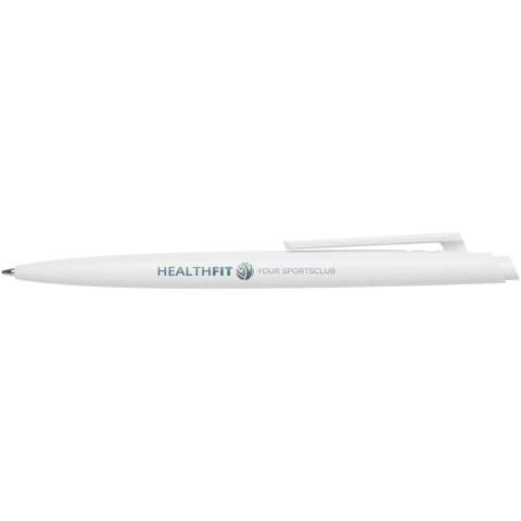 The Ipe ballpoint pen features a minimalist design composed of just four parts: barrel, clip, spring, and refill—making it lightweight and easy to use. Made from RCS certified recycled plastic, reducing the need for virgin materials. Ink colour: Blue. Writing length: 800 meters. Nib size: 1.0 mm.