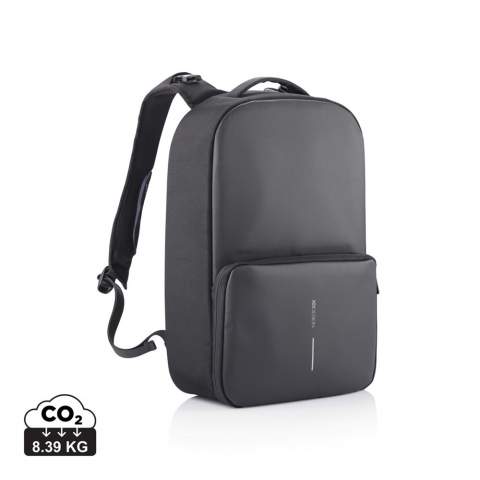 Der flexible und praktische Flex Gym Bag ist der erste 2-in-1 Business-Rucksack & Sporttasche. Durch die Erweiterung der Vordertasche von 16 auf 24 Liter lässt sich dieser Rucksack schnell vom Business- zum Fitness-Style umwandeln. Das nahezu diebstahlsichere Design ohne Zugriff auf die Vorderseite und die versteckten Reißverschlüsse am Hauptfach sorgen dafür, dass Sie Ihre beruflichen Utensilien sicher transportieren können. In der RFID-geschützten Tasche auf der Rückseite können Sie Ihre Brieftasche, Ihr Handy oder Ihre Kreditkarten sicher aufbewahren. Außerdem bietet dieser Rucksack einen USB-Schnellladeanschluss am Schultergurt, an dem sich auch ein Sonnenbrillenhalter befindet. Der Flex Gym Bag ist der perfekte Rucksack, egal ob Sie auf dem Weg zur Arbeit, zur Universität oder zum Fitnessstudio sind. Hergestellt aus rPET mit dem AWARE™-Tracer, der die Verwendung von tatsächlich recyceltem Stoff garantiert. 42% recycelter Inhalt. Registered Design®.<br /><br />FitsLaptopTabletSizeInches: 15.6<br />PVC free: true