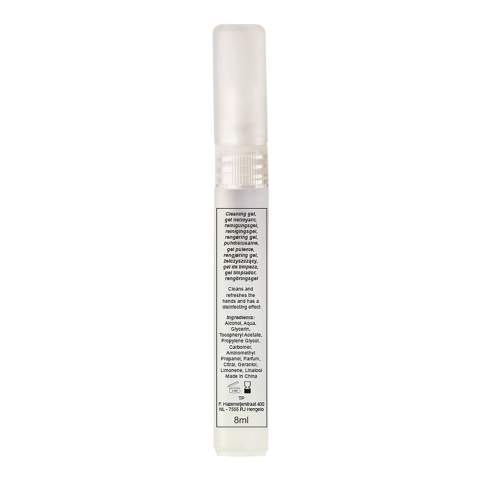 Vaporisateur de 8mL , avec solution nettoyante pour les mains à base d'alcool (62%). Il existe en une multitude de couleurs. Tous nos produits cosmetiques sont enregistrés chez CPNP Bruxelles. 