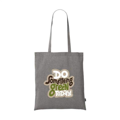 WoW! Sac shopping recyclé 100% en coton mélangé  (180 g/m²). Avec de longues anses. Certifié GRS. Ce coton est recyclé. Par conséquent, la couleur peut varier selon le produit.
