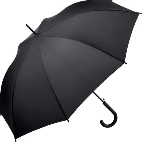 Attractively priced automatic regular umbrella with windproof features Convenient automatic function for quick opening, windproof features for higher flexibility and stability in windy conditions, flexible fibreglass ribs, dull black plastic crook handle, higher corrosion protection due to galvanized steel shaft. Also available as golf umbrella (art. 2359).