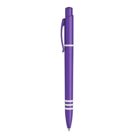 De Tropic Colour balpen in hardcolour heeft een groot drukoppervlak op zowel de clip als de barrel. Met een gekleurde barrel, drukker en een gekleurde clip. De barrel bevat drie wit gekleurde ringen. Inclusief een drukmechaniek en een blauw schrijvende Jumbo vulling. De pen is gemaakt van ABS kunststof, geproduceerd in Europa. Kleur combinaties voor deze pen zijn mogelijk vanaf 5.000 stuks.