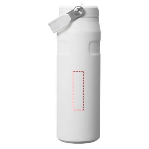 The 700 ml IceFlow™ 2.0 water bottle features advanced AeroLight™ technology, making it 33% lighter than standard stainless-steel bottles. Its featherweight spun-steel insulation keeps your water ice-cold for hours, making it ideal for workouts or daily hydration. The folding handle allows for easy carrying, perfect for grabbing on the way to a yoga class. The flip straw lid features a larger opening and a built-in straw for quicker hydration—just flip it open to sip and snap it shut when you’re done. The spout can be removed for a deeper clean, ensuring fresh-tasting water every time.