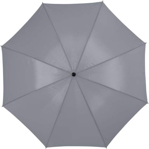 Les promenades sèches sous la pluie sont rendues possibles par le grand parapluie Zeke 30". Le parapluie Zeke a suffisamment d'espace pour garder 2 personnes au sec et est facile à ouvrir grâce à un système manuel. De plus, le parapluie est composé d'un mât et de baleines en métal, et d'une poignée en plastique léger. Le parapluie Zeke dispose de plusieurs options pour placer un logo ou d'autres messages d'entreprise et est disponible en différentes couleurs.
