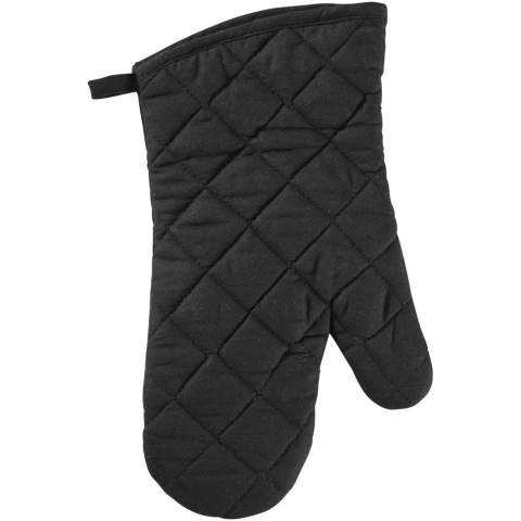 Manique pour droitier avec grip en silicone et motif à carreaux sur l'autre côté. L'ouverture de la manique est de 14 cm.