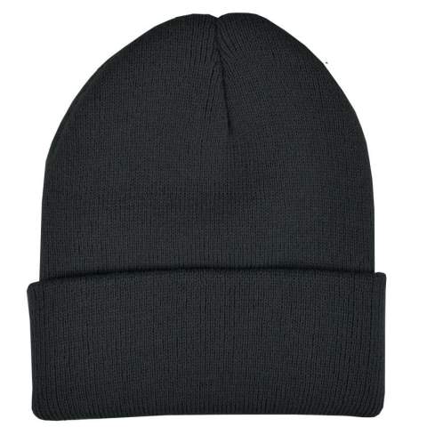 Bonnet en tricot noir, acc. noir