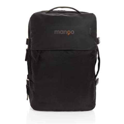 Dieer erweiterbare Swiss Peak AWARE™ RPET Wochenendrucksack bietet Platz für Ihren 15.6" Laptop, und ist für eine schnelle und einfache Flughafenkontrolle konzipiert ist. Sein erweiterbares Hauptfach erhöht die Kapazität für längere Reisen um mehr als 35%. Seitliche Kompressionsgurte sichern und stabilisieren den Inhalt für einfaches Tragen. Die intelligenten Organizer-Taschen halten Ladekabel und andere wichtige Dinge. Mit Gepäckgurt. Mit AWARE™ Tracer, der die echte Verwendung von recycelten Materialien validiert. Weiterhin werden 2% des Erlöses jedes verkauften Impact-Produkts mit AWARE™ Tracer an Water.org gespendet. PVC frei.<br /><br />FitsLaptopTabletSizeInches: 15.6<br />PVC free: true
