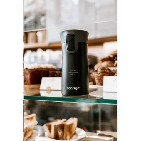 The smallest Contigo®  thermo cup with double stainless steel wall. Drinks stay warm for up to 4 hrs and cold for up to 12 hrs. AUTOSEAL®  technology guarantees a 100% leak-free drinking experience. Only the lid is dishwasher safe. Incl. operating instructions. Capacity 300 ml.  STOCK AVAILABILITY: Up to 1000 pcs accessible within 10 working days plus standard lead-time. Subject to availability.   Contigo® The best in quality, design and technology. Immediately recognisable by its sleek and stylish design, strong and solid. The innovative Contigo® water bottles and thermo cups are odourless, tasteless and BPA-free. The drinking bottles are operated one-handed and guaranteed to be 100% leak-free, so can be used anywhere, anytime, also on the go. Comes with a 2-year manufacturer's warranty. Our top favourites for a durable promotion.