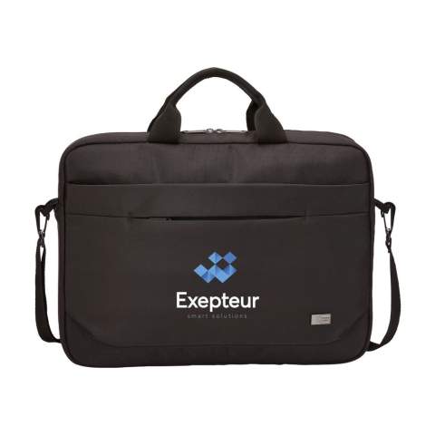 Professionelle 15,6-Zoll-Laptoptasche der Marke Case Logic. Die Polyestertasche verfügt über ein großzügiges Laptopfach mit schützendem Schaumstoff zum sicheren Aufbewahren und Transportieren eines Laptops bis zu 15,6 Zoll. Darüber hinaus gibt es jede Menge intelligenten Stauraum, z. B. ein separates Einsteckfach für ein 10,1-Zoll-Tablet, ein Fach mit verstecktem Reißverschluss auf der Vorderseite zur Aufbewahrung eines Telefons, ein geräumiges Fach auf der Vorderseite mit Aufbewahrungsfach für Stifte, kleine elektronische Geräte und Ladekabel sowie ein spezielles Fach für Dokumente. Mit verstellbarem/abnehmbarem Schulterriemen, gepolstertem Griff und einem Gepäckriemen, mit dem die Tasche an den meisten Trolleys befestigt werden kann.