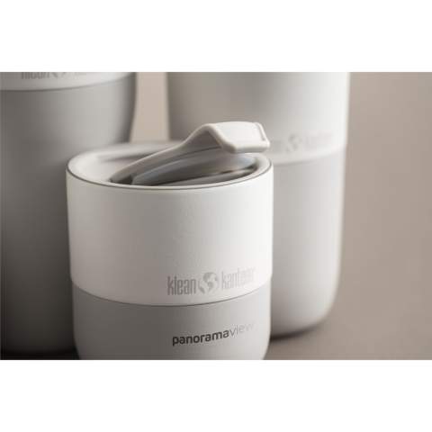 Gobelet thermos solide à double paroi. De la collection Rise produite par la marque Klean Kanteen. Équipé d'une isolation sous vide Climate Lock™. Ce gobelet de haute qualité et de taille pratique est fabriqué à partir d'acier inoxydable 18/8 recyclé post-consommation certifié à 90%. Finition avec un revêtement en poudre Klean Coat® résistant aux chocs. Son système de fermeture empêche les déversements et le rebord étroit offre une expérience de consommation confortable lorsque vous sirotez du café, du thé, des cocktails ou d'autres boissons chaudes ou froides. Ce gobelet garde les boissons chaudes jusqu'à 2 heures et froides jusqu'à 8 heures. Facile à nettoyer. Ce produit passe au lave-vaisselle. Le lavage à la main est recommandé pour préserver l’impression. Goût et odeur neutres. Sans BPA, BPDS, phtalates, PVC et métaux lourds. Ce gobelet a un superbe design. Capacité 296 ml. Klean Kanteen est Certifié climatiquement neutre, membre de 1% For the Planet et soutient ainsi des organisations environnementales.