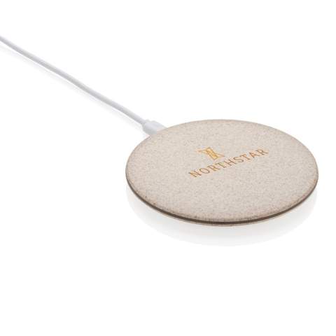 Ultraplatte 5W draadloze oplader om alle draadloze apparaten op te laden. Gemaakt van een natuurlijke tarwevezel (35%) gemengd met ABS. De LED-indicator licht op wanneer het apparaat wordt opgeladen. Compatibel met alle QI-apparaten zoals de nieuwste generatie Android, iPhone 8 en hoger. Ingang: 5V / 1,2A. Draadloze uitgang: 5V / 1A, 5W. Inclusief 150 cm PVC-vrije TPE micro USB-kabel.<br /><br />WirelessCharging: true