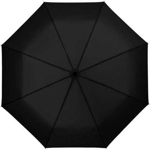 Der faltbare Regenschirm Wali 21" sieht klein und kompakt aus, bietet aber hervorragenden Schutz vor Regen. Der Schirm ist ein Auto-Open-Regenschirm, was bedeutet, dass er sich mit einem Knopfdruck öffnet. Außerdem hat der Schirm ein Metallgestell, flexible Fiberglasrippen und einen stabilen, gummibeschichteten Kunststoffgriff, der einen guten Halt bietet. Im Lieferumfang ist eine Hülle enthalten, die den Regenschirm vor Beschädigungen schützt und ihn einfach zu verstauen macht.