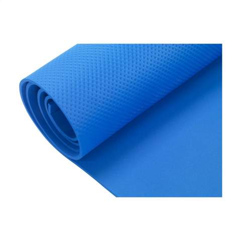 Yoga mat made from 4.0 EVA material. The use of this soft and flexible material provides extra comfort whilst exercising. The yoga mat offers optimal grip, even with perspiration from your workout. Lightweight and easy to carry with a handy pouch and carrying strap. This yoga mat can also be rolled up for easy storage. PVC free.